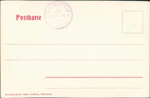 Oberschreiberhau-Schreiberhau Szklarska Poręba Hochsteinbaude 1904 Prägekarte