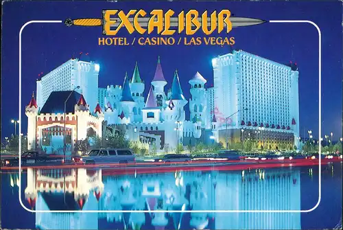 Las Vegas Excalibur by "knight" is a medieval fantasyland Hotel 1993