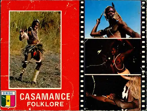 Postcard Dakar Casamance Native People Natives Krieger Senegal 1970