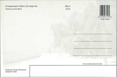 Postcard Miami Luftaufnahme Luftbild Überflug Highway Autobahn 2005