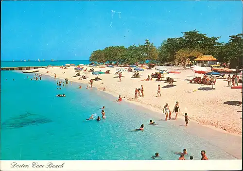 Postcard Montego Bay Doctors Cave Beach Karibik Strand 1970