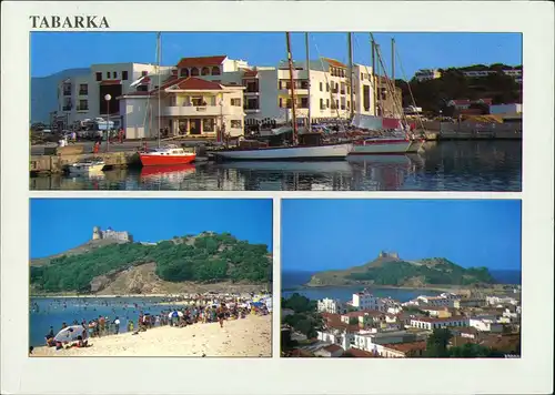 Tabarka Ṭabarqa طبرقة Porto Corallo Hafen Mehrbild-AK 3 Fotos 2000