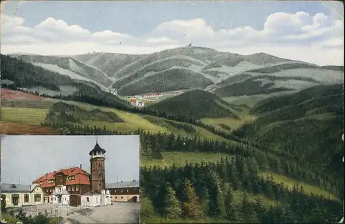 Sankt Joachimsthal Jáchymov Nejvyšší hora v Rudohoří (1245 m) Keilberg  1927