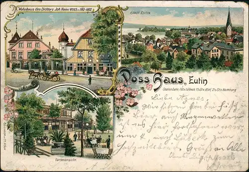 Ansichtskarte Litho AK Eutin Voss Haus - 3 Bild 1899