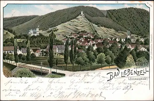 Ansichtskarte Litho AK Bad Liebenzell Stadt und Straßenpartie 1901