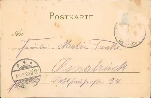 Mitte-Berlin Friedrichstraße Kaiser und Regiment Künstlerkarte 1903