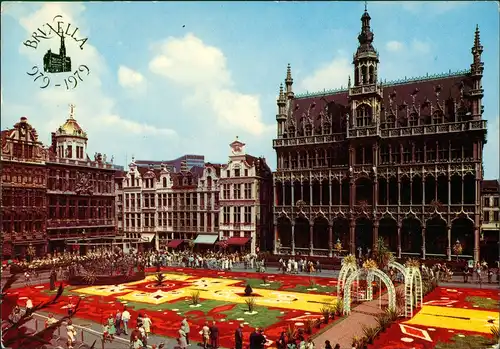 Brüssel Bruxelles Piazza Grande, Tappeto di fiori Market Place,  1975