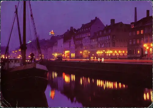 Kopenhagen København Aftenstemning i Nyhavn/Night at Nyhavn   am Hafen 1970