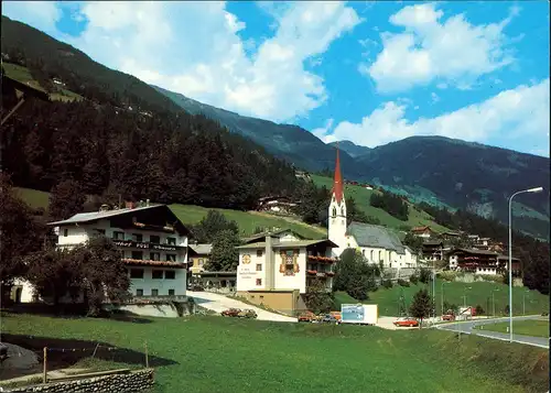 Hippach Ansicht Panorama mit Zillertal Blick auf Hotels Pensionen 1990