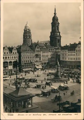 Dresden Altmarkt, Haltstelle Markttreiben 1940/1956 Walter Hahn:4537