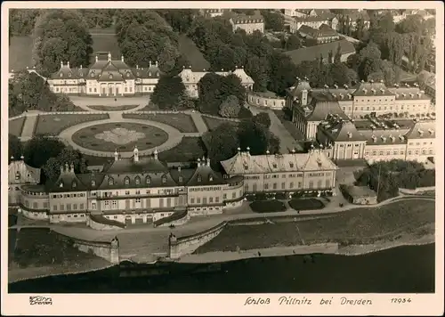 Ansichtskarte Pillnitz Luftbild Schloß 1957 Walter Hahn:12934