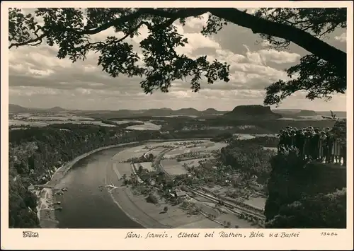 Ansichtskarte Rathen Reisegruppe Elbtal Bastei 1963 Walter Hahn:13484