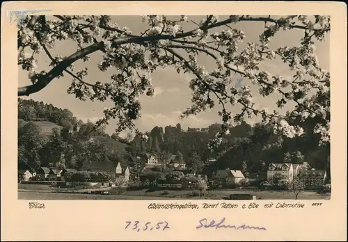 Ansichtskarte Rathen Stadt Lokomotive 1956 Walter Hahn:8571