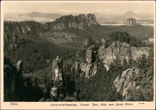 Bad Schandau Elbsansteingebirge Großer Dom Carola Felsen 1963 Walter Hahn:11196
