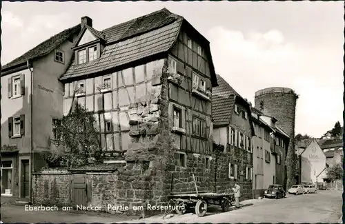 Ansichtskarte Eberbach Partie am Rosenturm 1962
