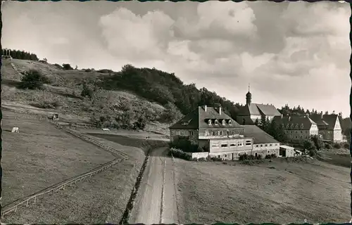 Ansichtskarte Kreuzberg (Rhön) Kreuzberghotel Braun und Kloster 1960