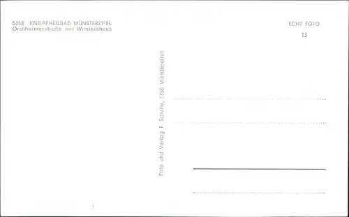 Münstereifel Pferde Kutsche passiert Orchheimerstraße mit Windeckhaus 1960