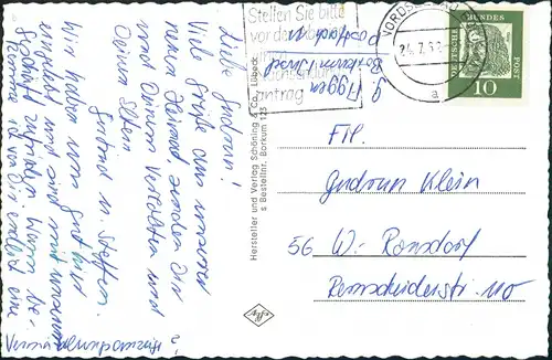 Ansichtskarte Borkum Promenade, Springflut 1962