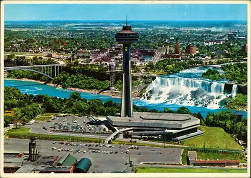 Niagara Falls (Ontario) Niagara Falls Waterfall Wasserfall Luftaufnahme 1970