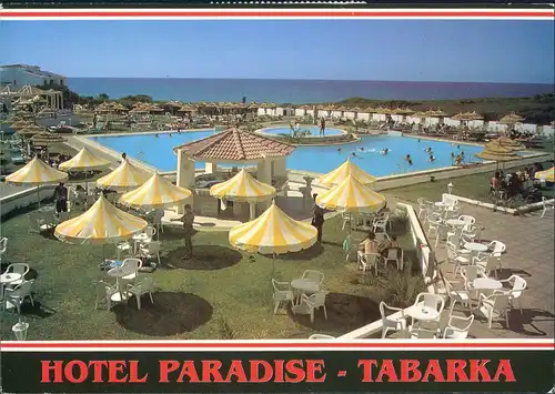 Tabarka Ṭabarqa طبرقة Hotel Paradise, Pool, Meerblick 2000