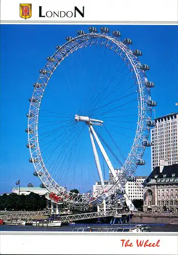 Postcard London London Eye (Millennium Wheel) Riesenrad a.d. Themse 2005