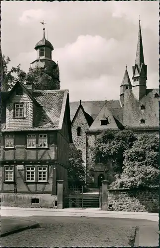 Ansichtskarte Butzbach Häuser Partie mit Museum und Kirche 1960
