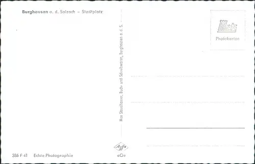 Ansichtskarte Burghausen a.d.S. Burghausen a. d. Salzach - Stadtplatz 1960