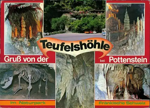 Pottenstein Naturpark Fränische Schweiz Teufelshöhle Höhlen Ansichten 1983