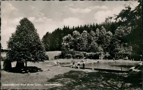 Wart (Lk Calw)-Altensteig Ortsteil WART Freibad Schwimmbad Personen 1960