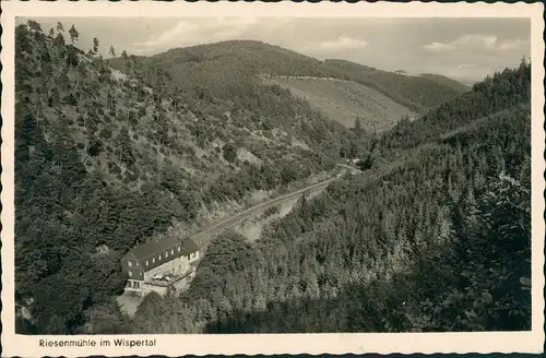 Bad Schwalbach Umland-Ansicht Restaurant Riesenmühle Wispertal 1954