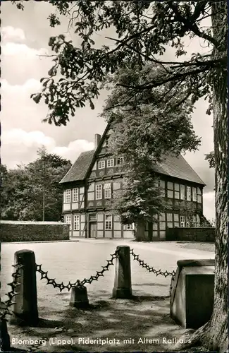 Ansichtskarte Blomberg Pideritplatz mit altem Rathaus, Fachwerkhaus 1961