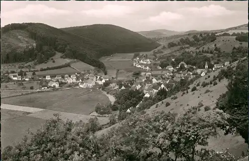 Buttenhausen-Münsingen (Württemberg) Panorama-Ansicht Lautertal Dorf  1960