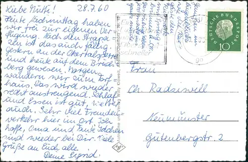 Torfhaus (Harz)-Altenau Rothenberger Straße und Siedlung Silberhütte 1960