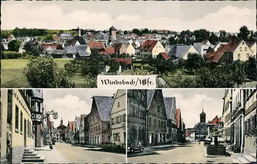 Ansichtskarte Windsbach Mehrbild-AK 3 Echtfoto Dorf-Ansichten 1960