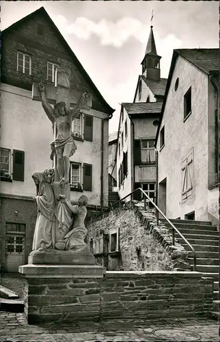 Bernkastel-Kues Berncastel-Cues Häuser Partie am Kapuzinerkreuz 1960
