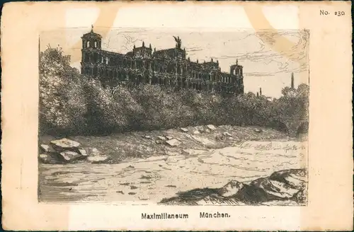 Ansichtskarte Haidhausen-München Maximilianeum 1910