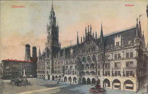 Ansichtskarte München Rathaus München 1908