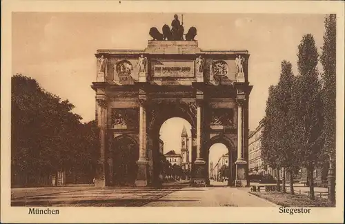 Ansichtskarte München Siegestor München 1910