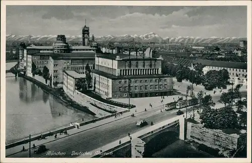 Ansichtskarte München Deutsches Museum München Isar Panorama 1940