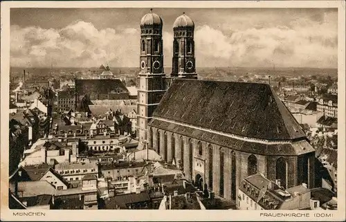 Ansichtskarte München Panorama Frauenkirche Dom 1933