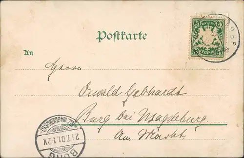 Litho AK München Alte Pinakothek Gesamtansicht mit Park Grünanlagen 1901
