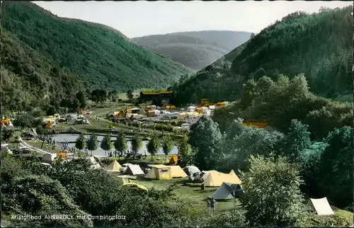 Ansichtskarte Ahrbrück-Altenahr Campingplatz im Tal alte color Ansicht 1959