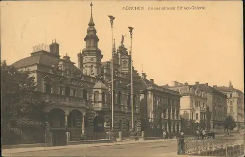 Ansichtskarte München Brienerstraße Schack Galerie 1909