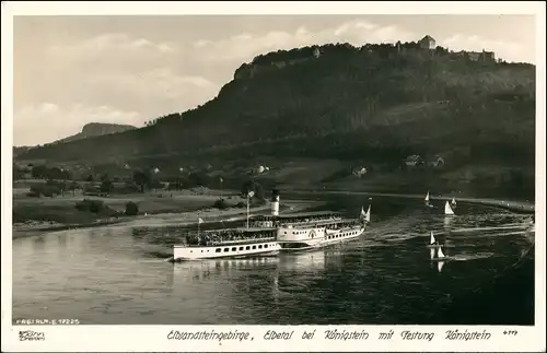 Königstein (Sächsische Schweiz) Dampfer,  Königstein 1930 Walter Hahn:4117