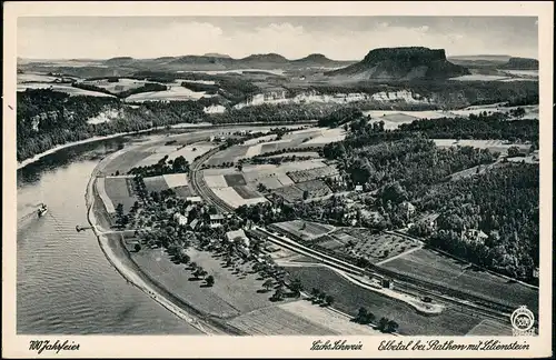 Ansichtskarte Rathen 700 Jahre Pirna Bahnhof 1933 Walter Hahn:3204