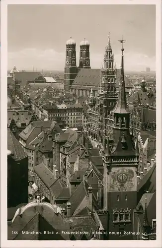 Ansichtskarte München Blick auf Frauenkirche Rathaus Kirche Turmuhr 1910