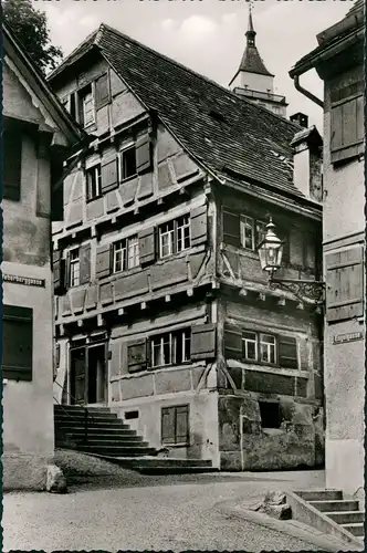 Biberach an der Riß Straßenansichten Weberberg Partie altes Wohnhaus 1955