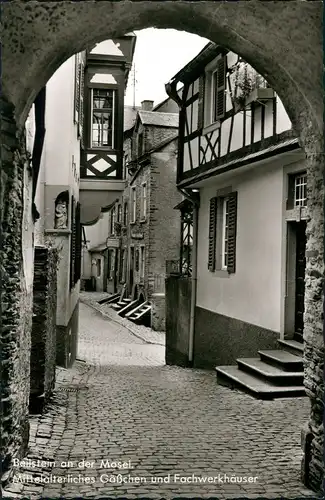 Beilstein (Mosel) Mittelalterliches Gäßchen (Gasse) Fachwerk Wohnhäuser 1964