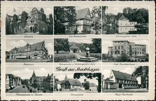 Stadthagen 9 Fotos ua. Krankenhaus, Schulplatz, Turnhalle uvm. 1956