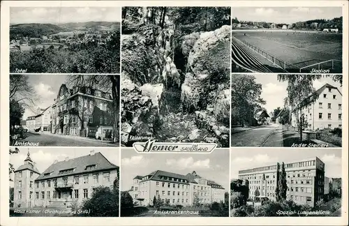 Hemer 8 Fotos ua. Stadion, Krankenhaus, Lungenklinik, Amtshaus uvm. 1957